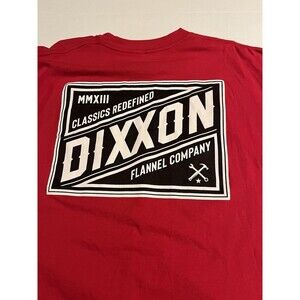DIXXON Flannel Company Co Red Logo T-Shirt Tee XL Red Black Double Sided Grunge